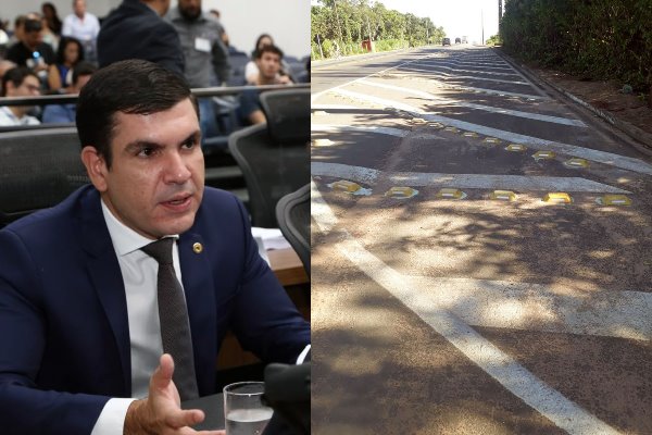 Imagem: Tachões instalados na rodovia dificultam o tráfego de ciclistas