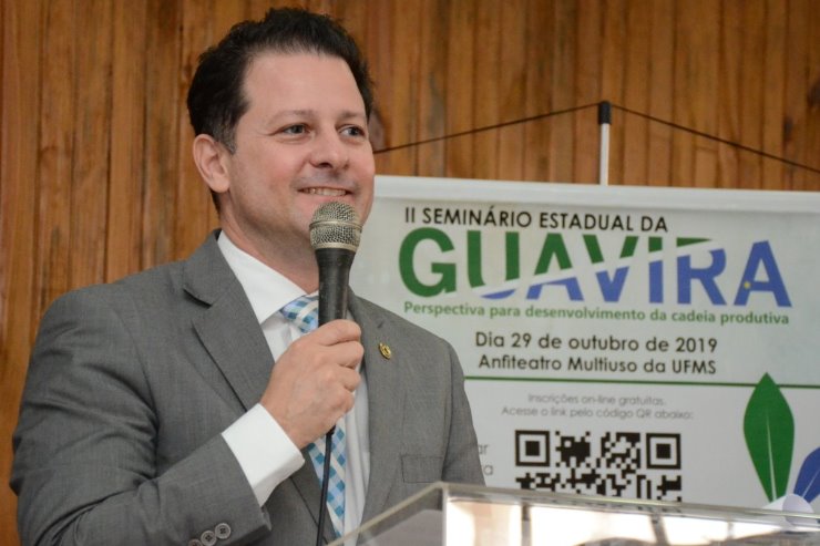 Imagem: Autor da lei que transformou a guavira em fruto símbolo de MS, deputado Renato Câmara participou nesta terça-feira do 2º Seminário Estadual da Guavira, que debateu novas perspectivas de desenvolvimento da cadeia produtiva do fruto