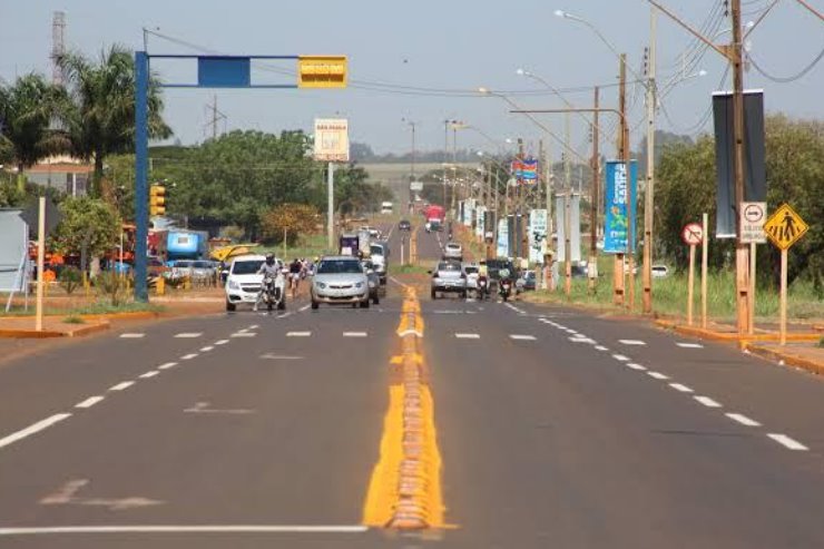 Imagem: Trecho da Rua Coronel Ponciano, em Dourados