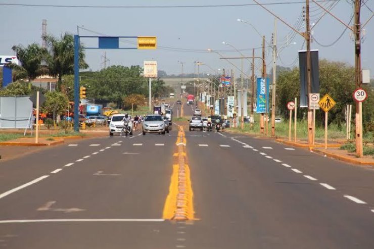 Imagem: Rua Coronel Ponciano, em Dourados