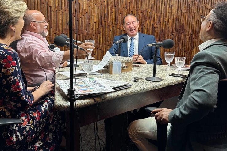 Imagem: Gerson Claro, presidente da Assembleia Legislativa, em entrevista nesta quarta-feira ao Tribuna Livre