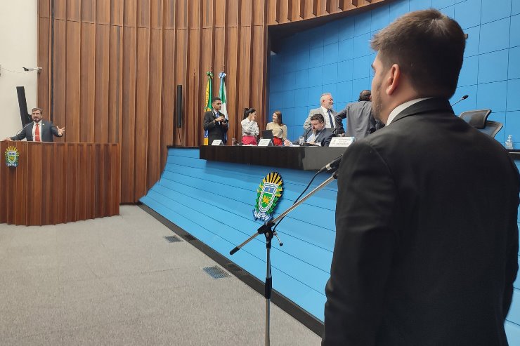 Imagem: Pedro Kemp fez questão de usar a tribuna para dizer que os professores estão com medo de serem gravados