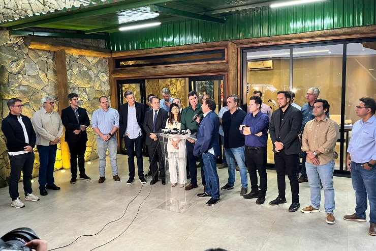 Imagem: Presidente Gerson Claro, Renato Câmara e Lucas de Lima participaram do evento representando a ALEMS