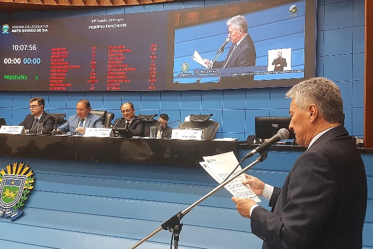 Imagem: A moção foi lida durante a sessão ordinária da Assembleia Legislativa de Mato Grosso do Sul desta terça-feira, 12