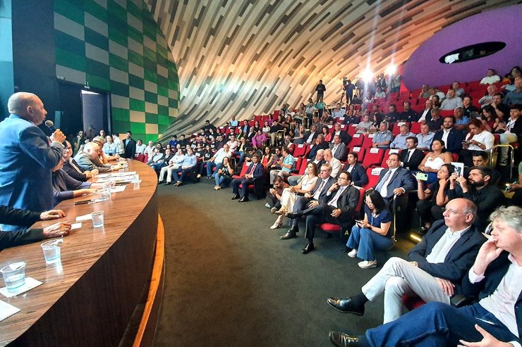 Imagem: Deputado Gerson Claro cobra melhorias para as estradas de Mato Grosso do Sul durante evento com a presença do ministro dos Transportes