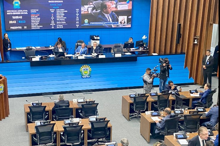 Imagem: Os deputados da Assembleia Legislativa de Mato Grosso do Sul apreciaram as duas matérias pautadas na Ordem do Dia desta quarta-feira