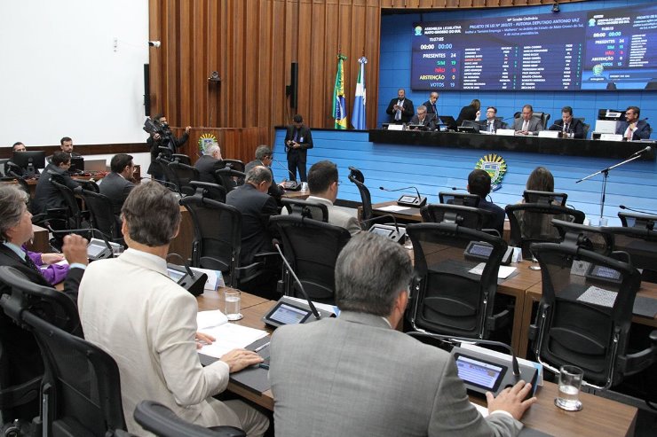 Imagem: Deputados da ALEMS aprovaram cinco projetos durante a Ordem do Dia desta quarta-feira