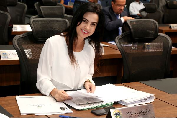 Imagem: Deputada Mara Caseiro na sessão pelnária desta quarta-feira