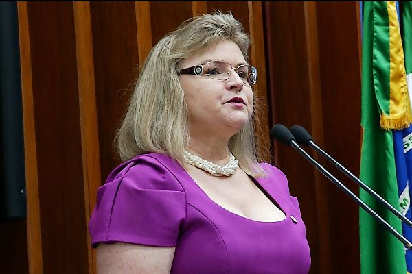 Imagem: Representante da Comissão das Mulheres Advogadas da OAB/MS durante sessão desta quinta-feira