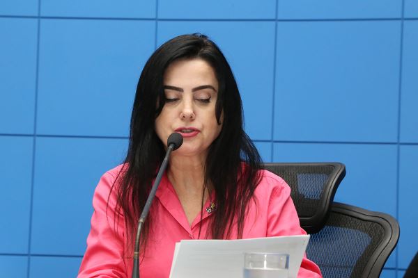 Imagem: Deputada também presidiu a sessão plenária desta quinta-feira, dedicada ao Dia Internacional da Mulher