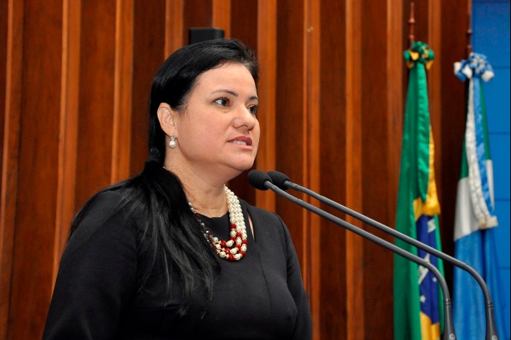 Imagem: Delegada Joilce Ramos, titular da Deam, usou a tribuna para falar sobre a violência contra a mulher no Estado