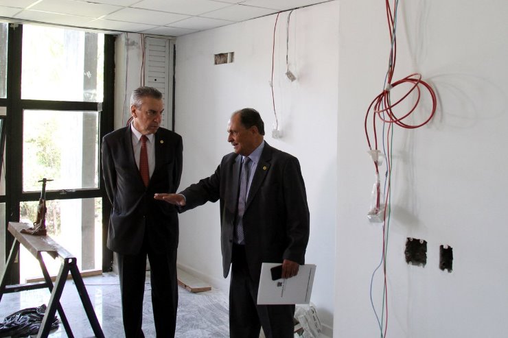 Imagem: Segunda fase de obras de adequação da ALMS foram vistoriadas pelo presidente e 1º secretário