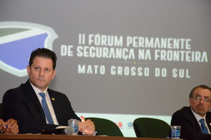 Imagem: Representante a Assembleia Legislativa no Fórum Permanente de Segurança na Fronteira, Renato Câmara cobrou do representante do Ministério da Justiça uma compensação financeira do governo federal para auxiliar as ações de segurança desenvolvidas na fronteira de MS