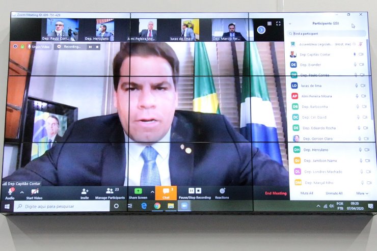 Imagem: Capitão Contar, autor da proposta, durante sessão por videoconferência, realizada nesta terça-feira 