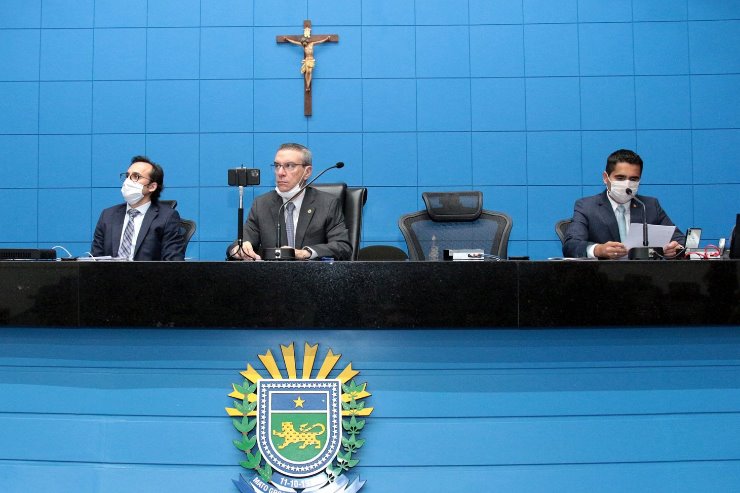 Imagem: Deputados em sessão plenária remota na Assembleia Legislativa de Mato Grosso do Sul