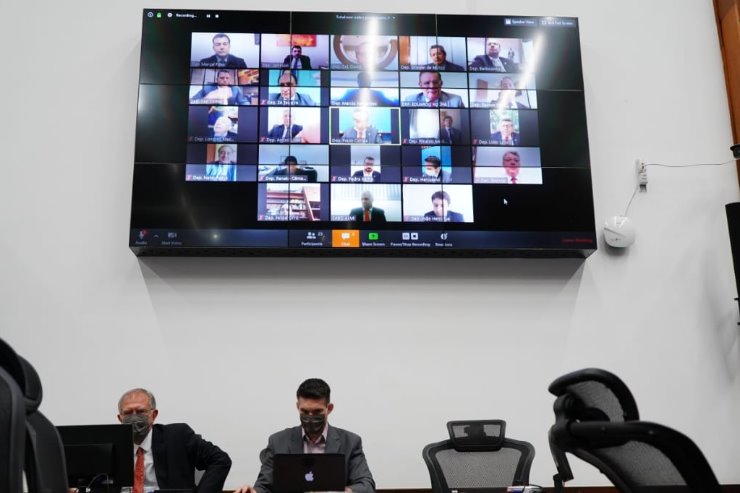 Imagem: A Ordem do Dia desta quinta-feira foi realizada remotamente, com a participação dos 24 deputados estaduais 