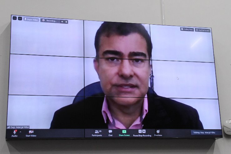 Imagem: Deputado Marçal Filho é autor do projeto apresentado por videoconferência 