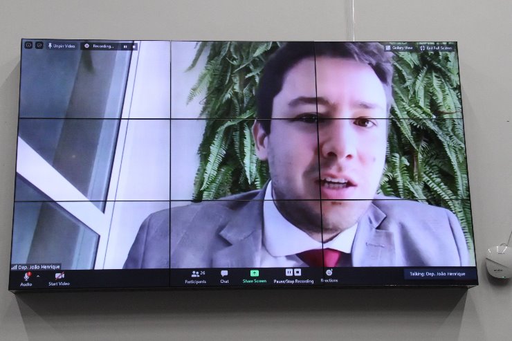 Imagem: Proposta foi apresentada por João Henrique durante sessão realizada por videoconferência