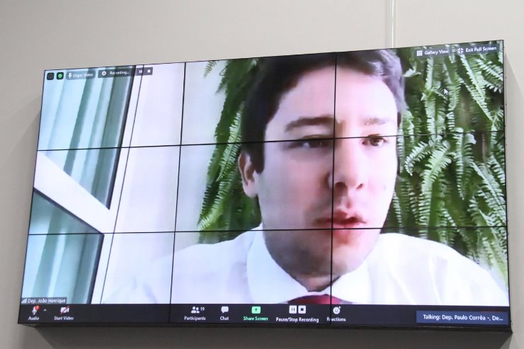 Imagem: João Henrique apresentou, durante a sessão remota, mais uma proposta voltada ao combate da pandemia causada pela Covid-19
