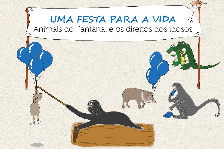 Imagem: O ebook "Uma festa para a vida" é gratuito e trata sobre violações de direitos das pessoas idosas