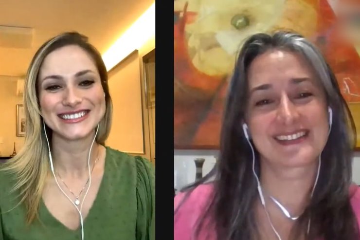 Imagem: A jornalista Lívia entrevista Leandra Costa, gerente do Living Lab MS, no Juventude em Pauta