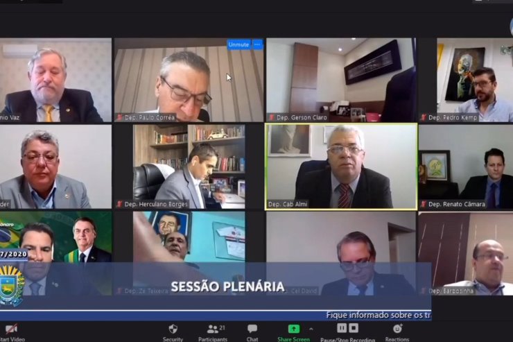 Imagem: Projetos serão votados durante sessão ordinária, que continua sendo realizada remotamente