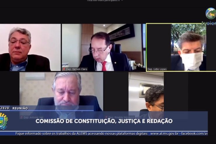 Imagem: Reunião da CCJR foi realizada remotamente nesta quarta-feira