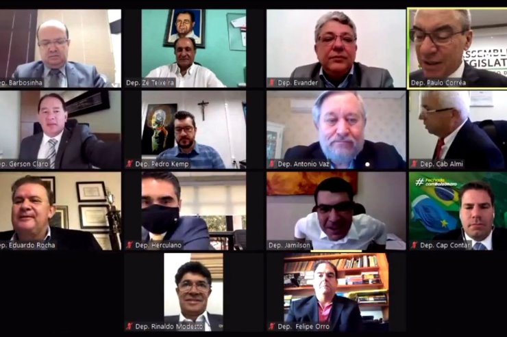 Imagem: Deputados votaram e aprovaram quatro matérias durante a última sessão remota da semana
