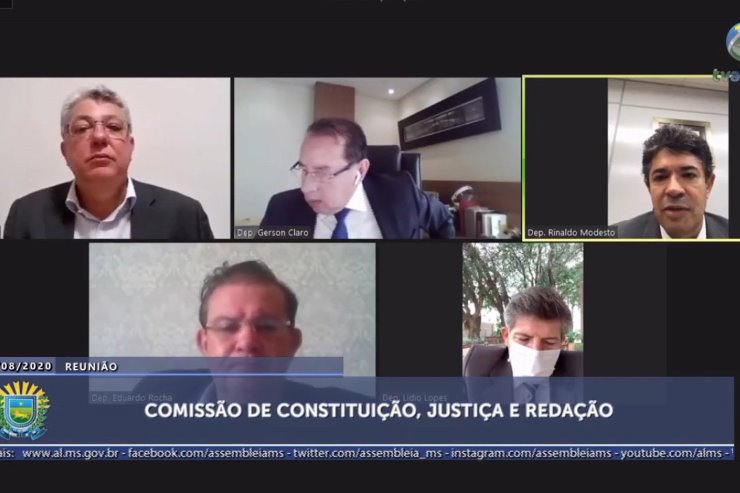 Imagem: A reunião da CCJR aconteceu de forma remota, na manhã desta quarta-feira