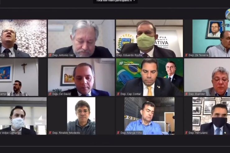 Imagem: Deputados estaduais da ALEMS durante as votações da Ordem do Dia