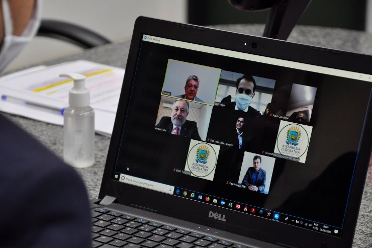 Imagem: As sessões da ALEMS estão sendo realizadas remotamente e podem ser acompanhadas ao vivo