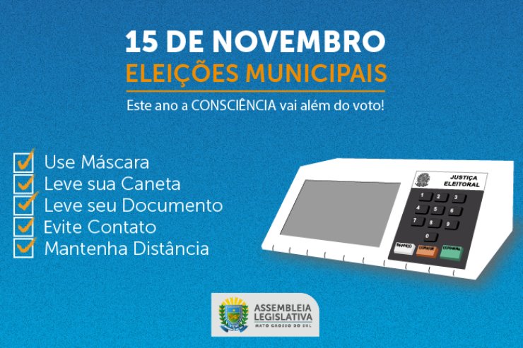 Imagem: Eleições começam às 7h do dia 15, no domingo