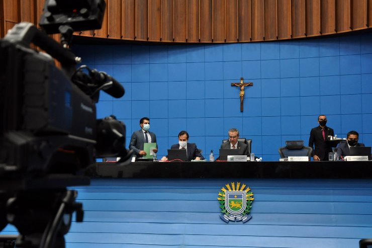 Imagem: Votação é realizada a partir do Plenário da ALEMS e transmitida ao vivo