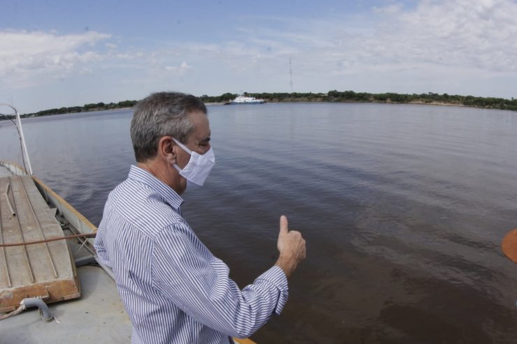 Imagem: Deputado Paulo Corrêa participou de evento em Porto Murtinho em que foi tratado sobre a retomada do projeto de contrução da ponte binacional
