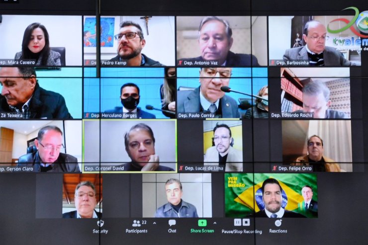 Imagem: Sessão virtual é transmitida pelo canal oficial da TV Assembleia no YouTube ou Facebook da Casa de Leis