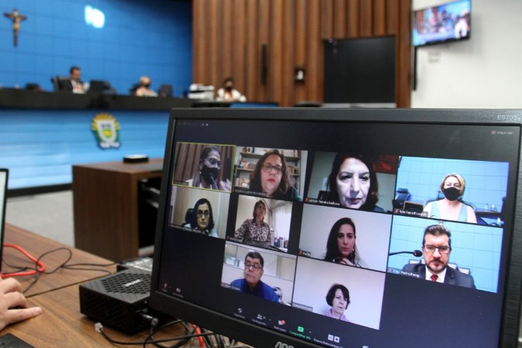 Imagem: Debate foi feito de forma semipresencial a partir do Plenário Deputado Júlio Maia