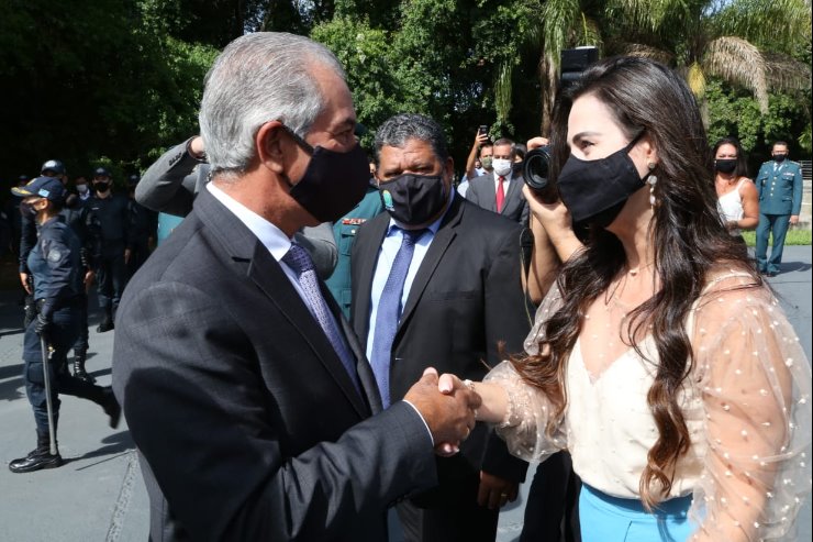 Imagem: Apoio do governador Reinaldo Azambuja na obra de asfalto entre Eldorado e o distrito de Porto Morumbi