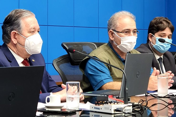 Imagem: Antonio Vaz conduziu a reunião e recepção ao ministro de Estado de Saúde, Marcelo Queiroga