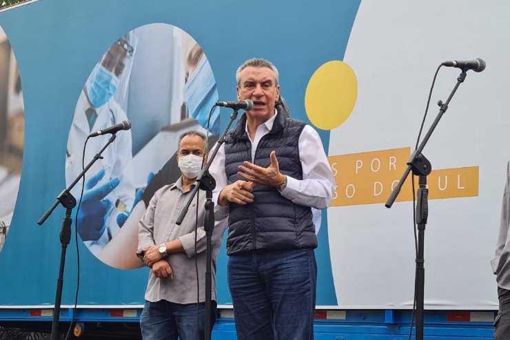 Imagem: Deputado Paulo Corrêa, durante evento em Corumbá, enfatizou que a testagem em massa é uma forma inteligente de vencer a Covid-19