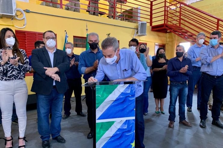 Imagem: Deputado Paulo Corrêa participou de lançamento de obra em Ribas do Rio Pardo acompanhado do governador Reinaldo Azambuja e secretários