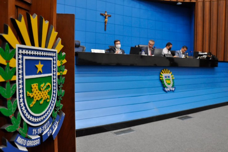 Imagem: As sessões mistas são conduzidas do Plenário Júlio Maia e transmitidas ao vivo pelos canais de comunicação da ALEMS