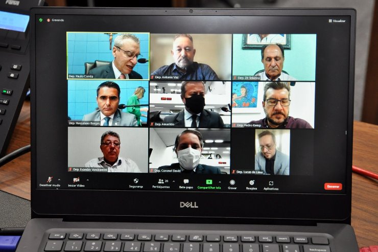 Imagem: Deputados da ALEMS, durante a sessão plenária mista desta manhã