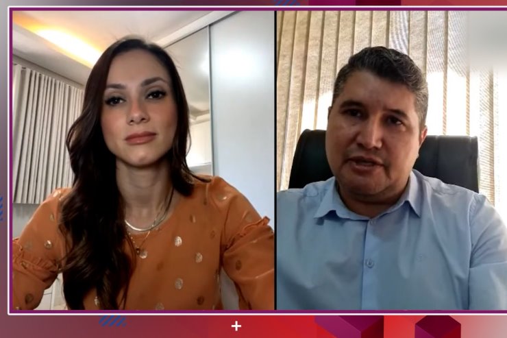 Imagem:  Lívia Machado conversou com o diretor-presidente da Fundect, Márcio de Araújo Pereira