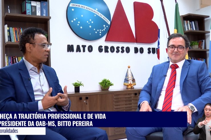 Imagem: O presidente da OAB/MS, Bitto Pereira, é o entrevistado da edição do programa Personalidades