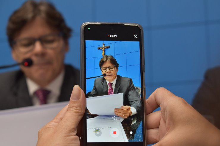 Imagem: Paulo Duarte puxou o assunto na tribuna. Sessões são transmitidas ao vivo pelos canais oficiais da ALEMS