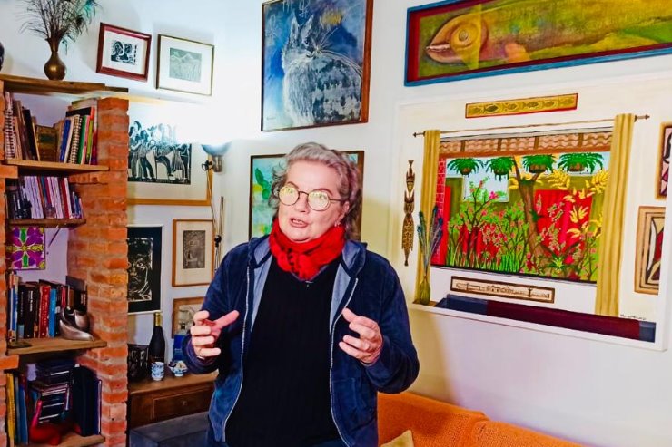 Imagem: Desde 2016, Monique integra a Confraria Sociartista e seu ateliê fica no Jardim Itatiaia 