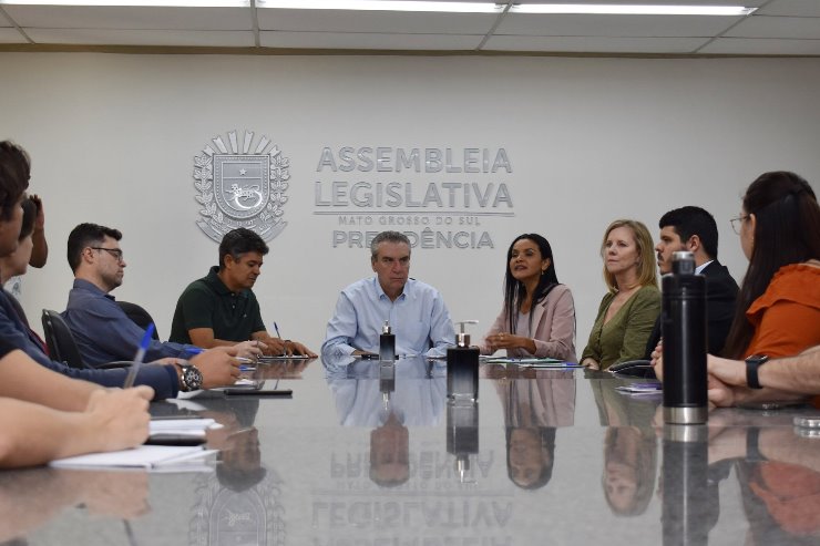 Imagem: Reunião ocorreu na Sala da Presidência da Assembleia Legislativa de MS