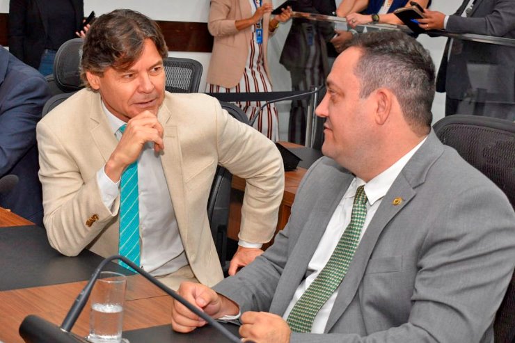 Imagem: Deputados Paulo Duarte e Marcio Fernandes, respectivamente, presidente e vice-presidente da Comissão de Reforma do Regimento
