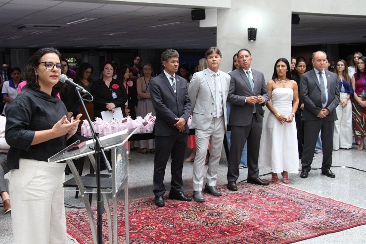 Imagem: Gleice Jane falou em nome das deputadas estaduais 