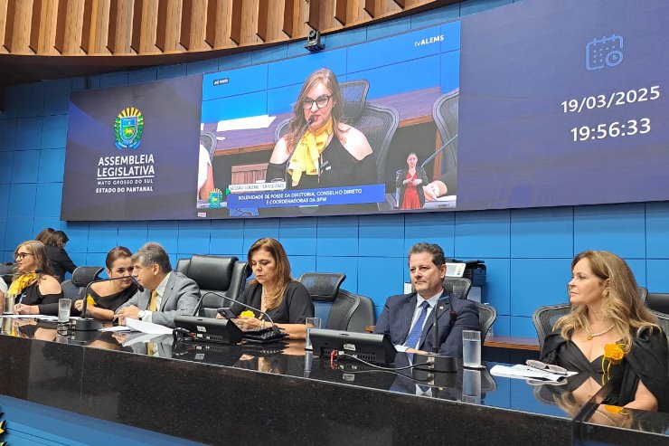 Imagem: A solenidade de posse da nova diretoria da BPW Campo Grande aconteceu no plenário da ALEMS